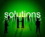 Solutions Business Shows Company Resolution And Successful Stock Photo