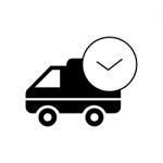 Delivery Time Symbol Icon  Illustration On White Bac Stock Photo