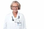 Female Medical Professional With Stethoscope Stock Photo