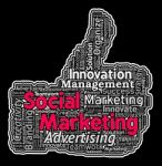 Social Marketing Thumb Represents Market Networking On Internet Stock Photo