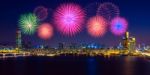 Firework Festival In Korea Stock Photo