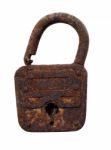 Old Rusty Padlock Stock Photo