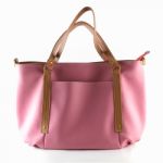 Pink Artificial Leather Bag Stock Photo