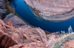 Three Canoes At Horseshoe Bend Stock Photo