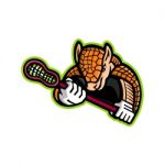 Armadillo Lacrosse Mascot Stock Photo