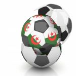 Algeria Soccer Ball Isolated White Background Stock Photo