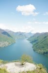 Lake In Switzerland Stock Photo