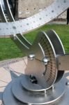 Modern Sundial In Bergamo Stock Photo