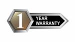 1 Year Warranty Hexagon Seal Stock Photo