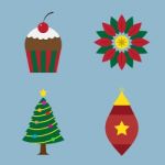 Christmas Icon Set Stock Photo