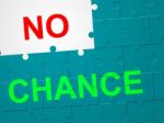 No Chance Means Not At All And Decline Stock Photo