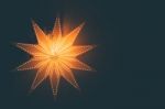 Lit Up Glowing Christmas Star Background Stock Photo