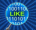 Social Media Like Means Follow Liked And Fan Stock Photo