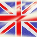 Union Jack Indicates British Flag And Backdrop Stock Photo