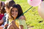 Group Of Childrens Having Fun In The Park Stock Photo