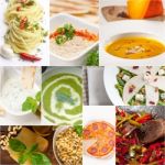 Healthy And Tasty Italian Food Collage Stock Photo