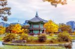 Gyeongbokgung Palace In Autumn,south Korea Stock Photo