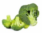 Broccoli Isolated On The White Background Stock Photo