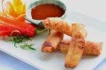 Veg Spring Rolls Stock Photo