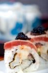 Fresh Sushi Choice Combination Assortment Selection Stock Photo