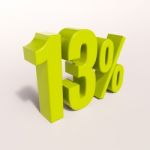 Percentage Sign,13 Percent Stock Photo