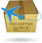 Free Shipping Box Stock Photo