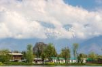 Lifestyle  Local Village Mountain Background  Along  The Border Stock Photo