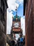 Victorian City Clock In Chester Stock Photo