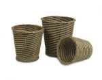 Bamboo Rattan Basket Stock Photo