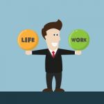 Businessman Balance Life And Work Stock Photo