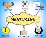 Mentoring Symbols Represents Confidants Icon And Confidant Stock Photo