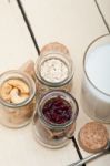 Healthy Breakfast Ingredients Stock Photo