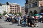 Main Market Square In Krakow Stock Photo