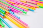 Colorful Of Straw Composition Series Stock Photo