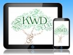 Kwd Currency Represents Foreign Exchange And Currencies Stock Photo