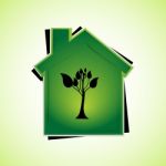 Green Home Stock Photo