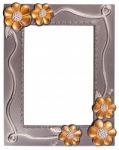 Flower Silver And Gold Frame Stock Photo