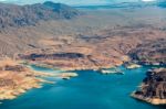 Aerial View Of Lake Mead Stock Photo