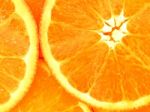 Slices Of Fresh Orange Texture Background Stock Photo