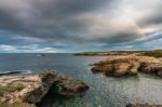 The Sunsets In The Sea Of The Coasts And Beaches Of Galicia And Asturias  Stock Photo