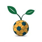 Soccer Ball Young Plant Sport Flat Design Icon  Illustrati Stock Photo