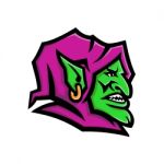 Goblin Head Mascot Stock Photo