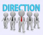 Direction Businessmen Means Aim Businessman And Entrepreneurs 3d Stock Photo