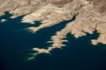 Aerial View Of Lake Mead Stock Photo