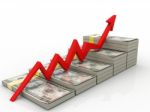 Finance Growth. Dollar And Graph Stock Photo