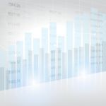 Abstract Financial Chart With Uptrend Line Graph Stock Photo