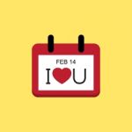  Love Valentine Day Calendar Stock Photo