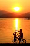 Boy And Girl On BMX  Stock Photo