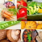 Hearthy Vegetables Collage Composition Stock Photo