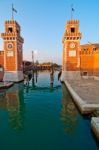 Venice Italy Arsenale Stock Photo